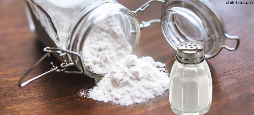 Baking soda and salt - Home remedy to remove stains from teeth caused by smoking